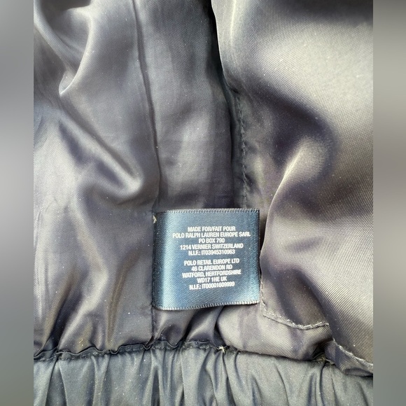 Polo Ralph Lauren Baby Navy Puffer Jacket with Hood Boys size 6-9 months - Picture 5 of 6